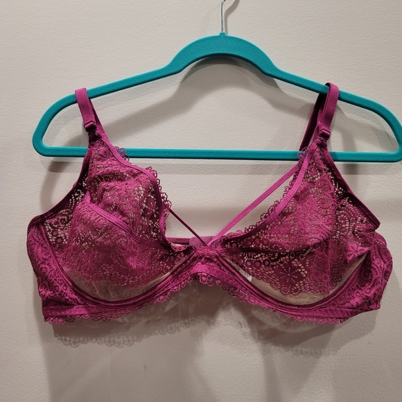 Adore Me Jenni Unlined Plus Purple Bra - Sz 42C US - Picture 2 of 8